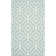 Milltown Hand Woven Flat Weave Wool/Cotton Geometric Rug in Light Blue/Ivory