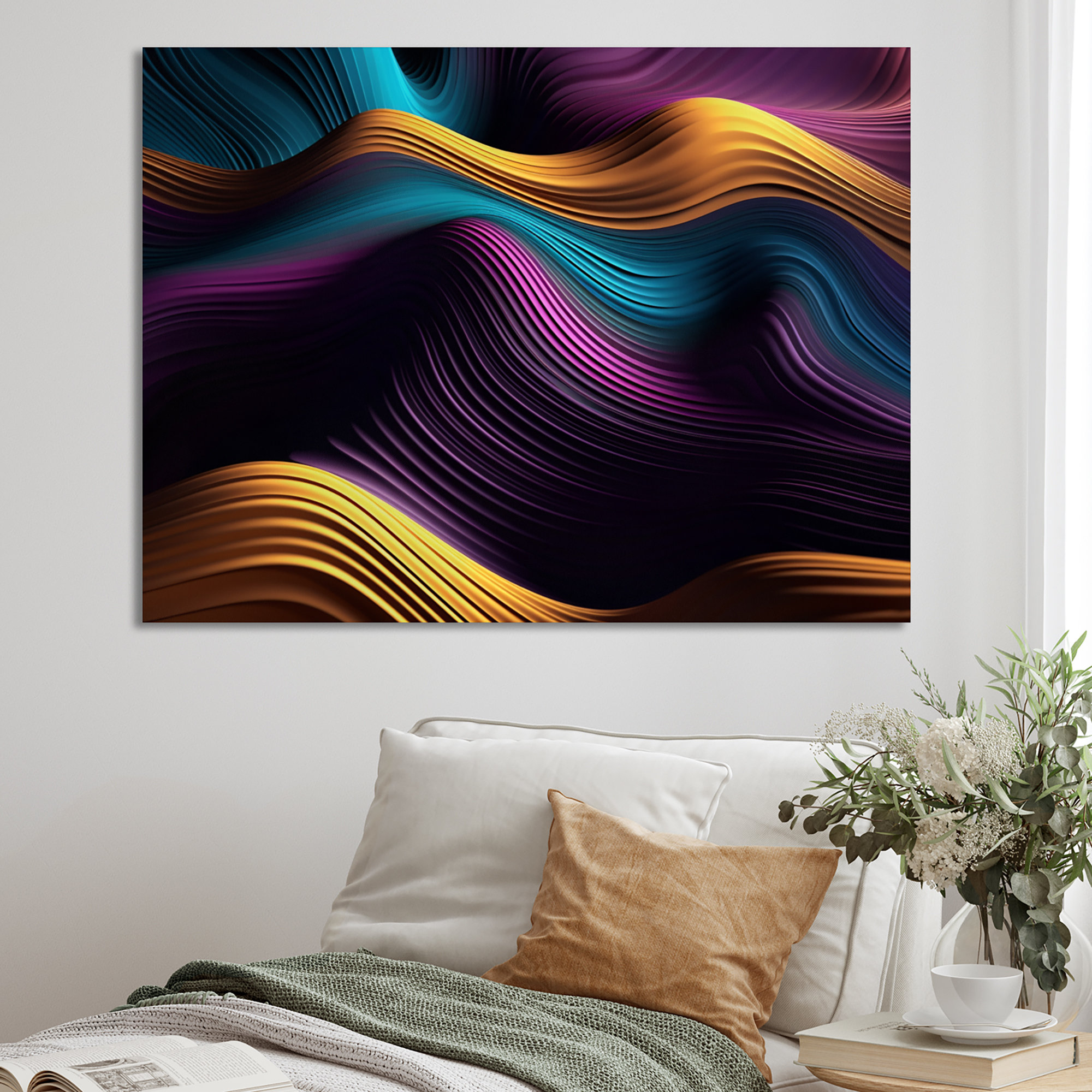 Ivy Bronx Abstracted Flowing Forms IV - Abstract Liquid Ink Wall Decor ...