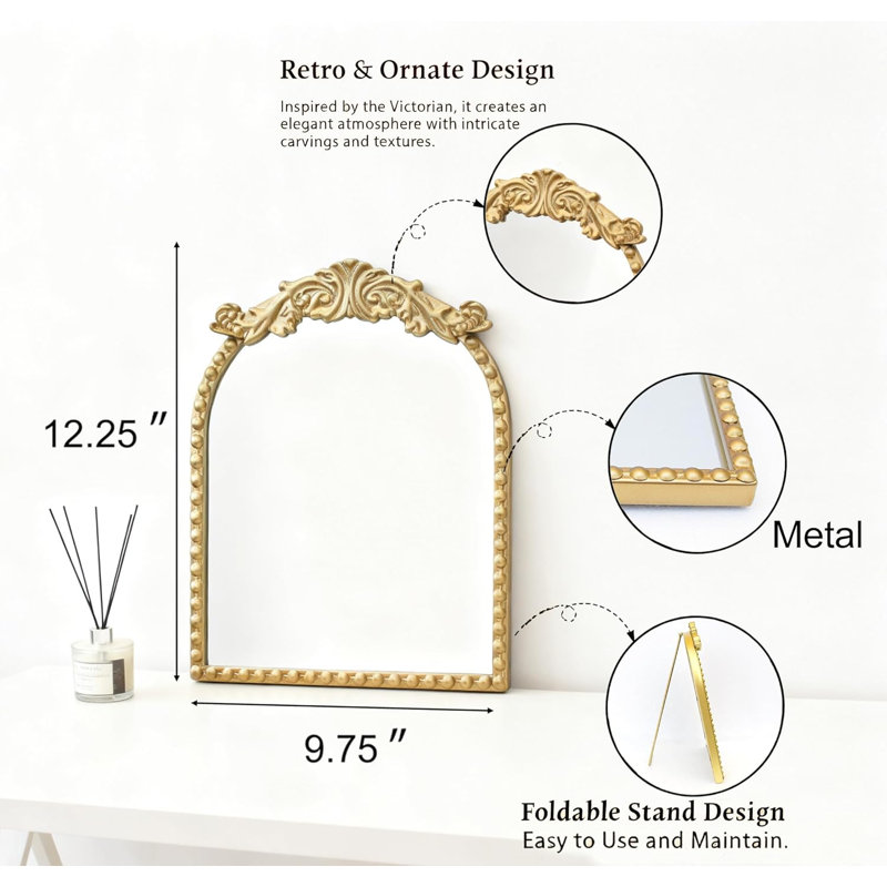 Miroir de maquillage rétro