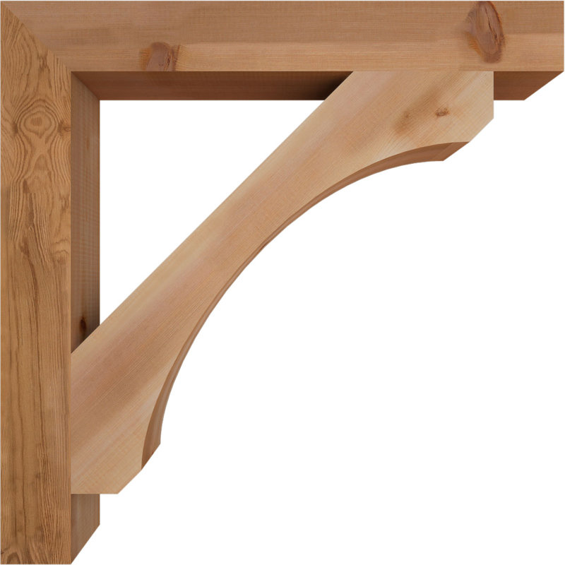 Support en blocs de cèdre rouge occidental l 3 1/2 po x P 32 po x H 32 po, H 32 po x l 3,5 po x P 32 po, Cèdre rouge, Lisse