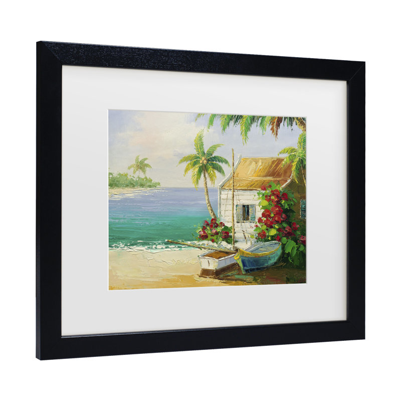 «Key West Breeze» Rio, art encadré mat, Noir, H 18 po x l 22 po x P 0,75 po