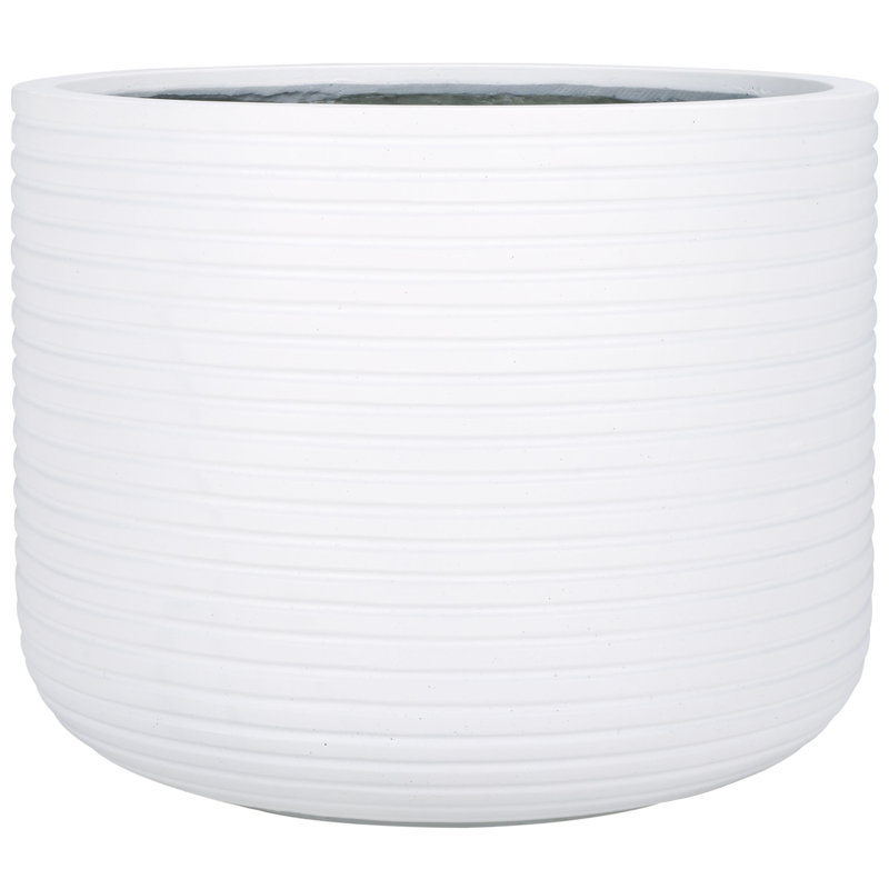 Nardo Large White Ficonstone Round Planter Pot