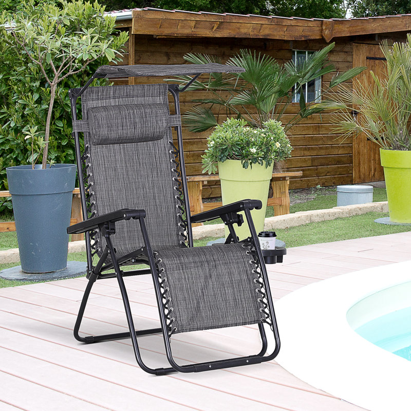 Outdoor Lounge Chair, Charcoal