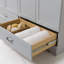 Meuble-lavabo double 60,50 po avec 2 armoires, 2 tiroirs et plateau en marbre de culture Emlyn-921005783