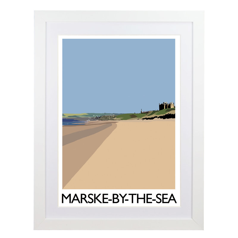 Marske-by-the-Sea 3 by Richard O'Neil - Print, 43.5 cm H x 33.5 cm W x 2.2 cm D, White Wood Frame