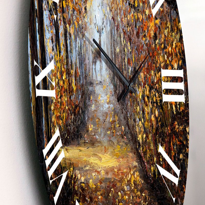 Horloge murale Deer In The Park - Lake House, Petit