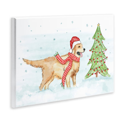 «Snowy Labrador Scene» par Mollie B.