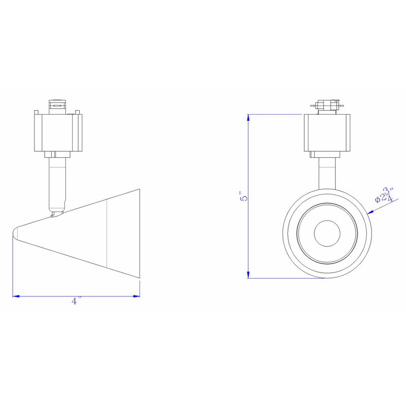 LED Adjustable Track Head, White
