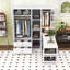 Armoire avec 2 portes, tringle, bureau convertible et tiroirs de rangement-532211748