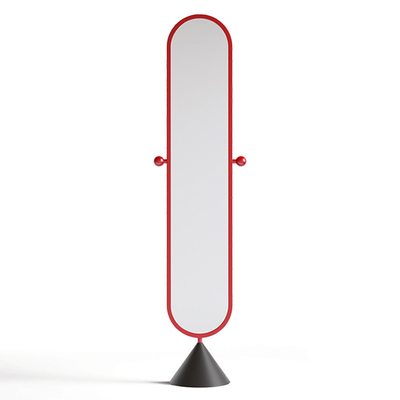 Luxury-Style Iron Artistic Rotating Arched Full-Length Mirror