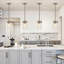 1 - Light Modern Hammered Glass Pendant Lighting With 5 Adjustable Height Rod And Tilting Ceiling Adapter Kitchen Island Pendant-1232917573