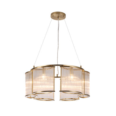 Lustre en laiton 6 lumières