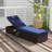Ebern Designs 1 Pcs Patio Chaise Lounge With 6-level Backrest Comfy Seat Cushion & Headrest Backyard-2107115946