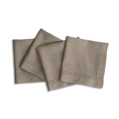 Linen Double Hemstitch - 100% Pue Linen Dinner Napkins