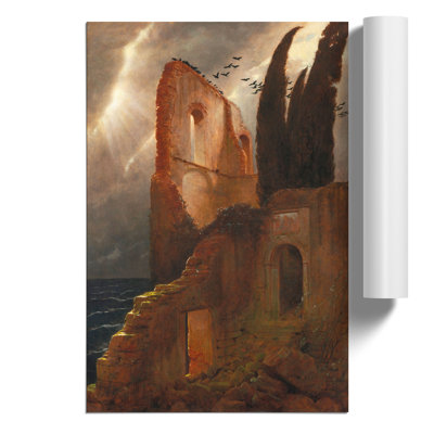 Ruin by Arnold Bocklin - No Frame Painting