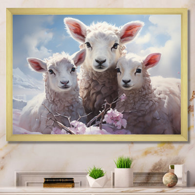 «White Pink White White Sheep Ethereal Guardians II», reproduction sur toile