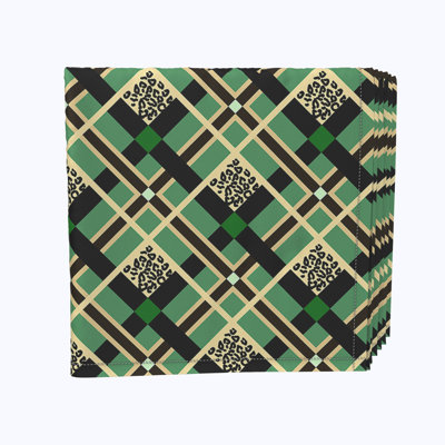 Polyester Plaid Square Napkin