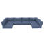Ensemble de siège d'extérieur en mousse d'oléfine et coussin de dossier en polyfill, mousse de 5 po d'épaisseur, mobilier de patio résistant aux rayons UV - bleu marine-1023331491