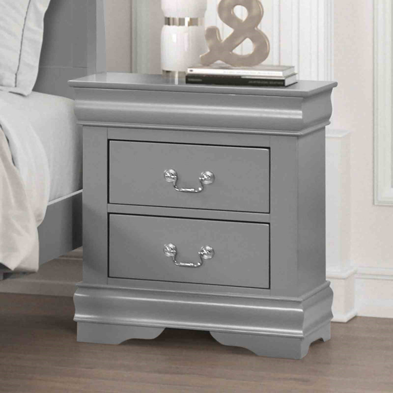 Table de chevet 1pc, Gris