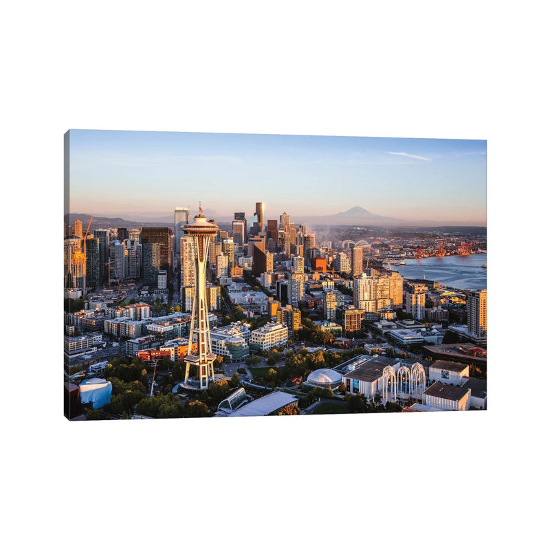 Space Needle And Skyline, Seattle by Matteo Colombo - Wrapped Canvas Print, 152.5 cm H x 101.5 cm W