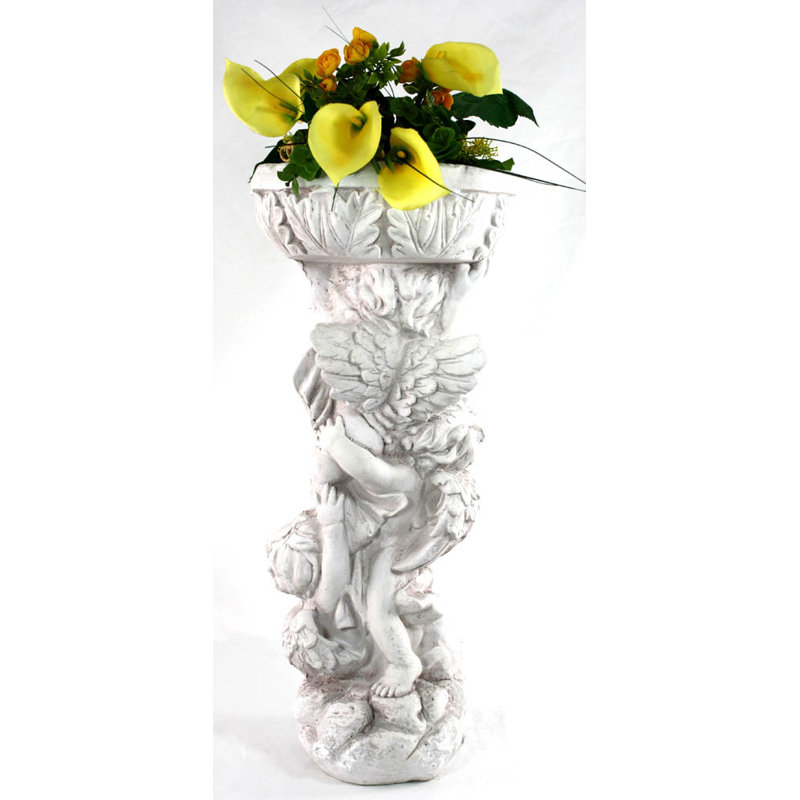 Stone Effect 3 Cherub Jardiniere or Bird Bath