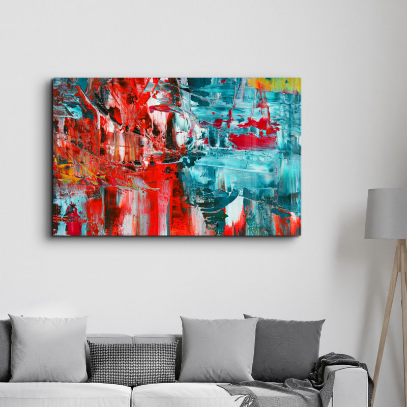 Élégante peinture murale en verre trempé de 13,8 po x 21,7 po | 100% verre trempé, épaisseur: 0,16 pouce | Imprimé UV pour des couleurs éclatantes | Parfait pour la décoration intérieure, le salon et les espaces de bureau