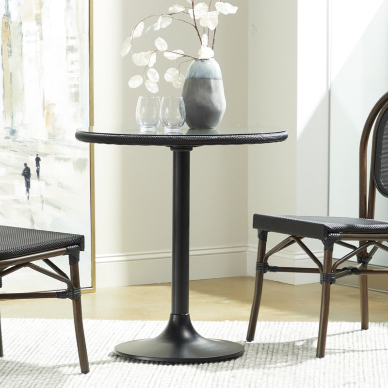 Abode Round Metal Outdoor Bistro Table , 29.34'' in. W 29.3'' in. D