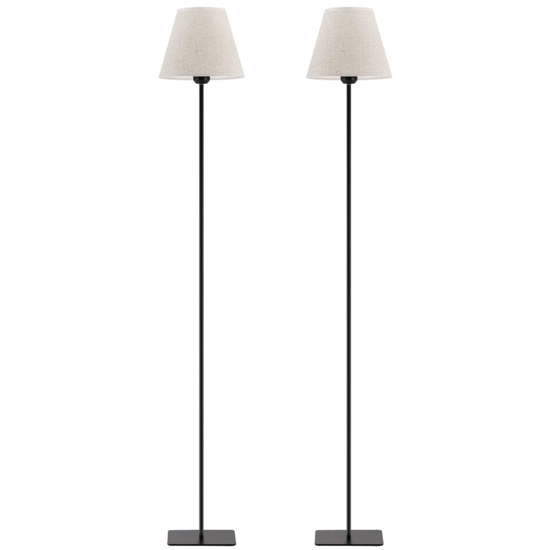 Ensemble de lampes sur pied 55 ", Noir