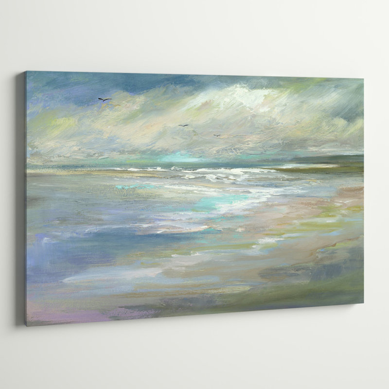 Beach Light I, H 32 po x l 48 po x P 1,25 po, Oui, Impression avec cadre érable