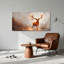 Art mural sur toile Glowing Golden Stag avec des bois scintillants-685255156