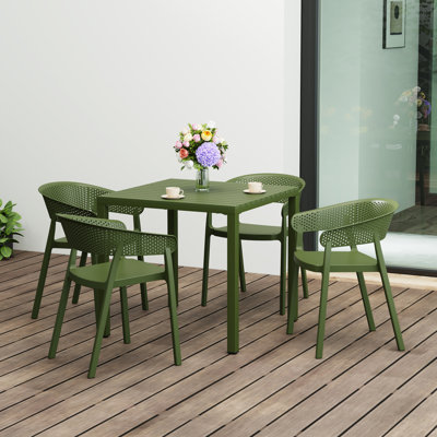 Ensemble repas carré pour 4 personnes