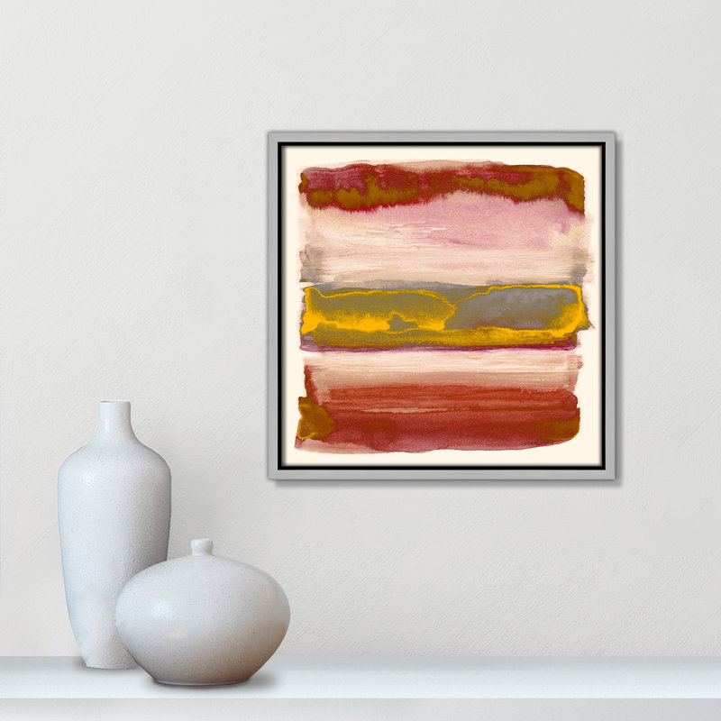 Imprimé «Yellow Sky II» par Nan, Argent, H 13,5 po x l 13,5 po