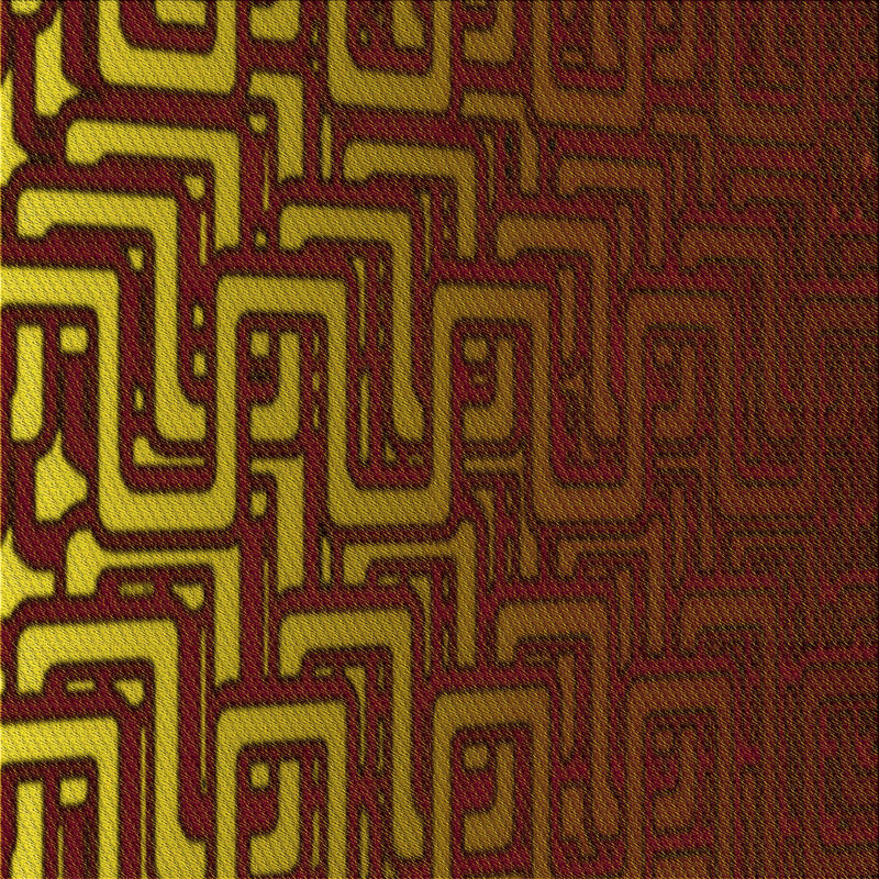 Washable Geometric Indoor Rug, Square 4'