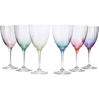 Barrowman 18 oz. Wine Glass (Set of 4) Rosecliff Heights