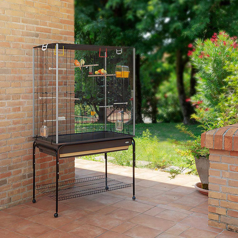 173.5cm Plastic Flat Top Floor Bird Cage with Wheels