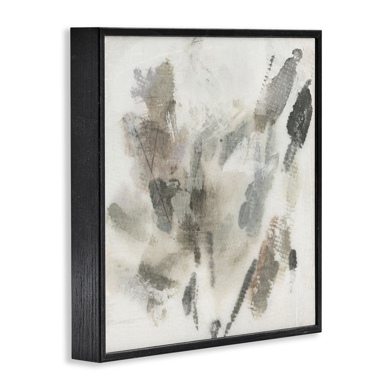 Giclée encadrée de braises douces sur fond beige, design par June Erica Vess, Giclée encadrée noir minuit, H 12 po x l 12 po