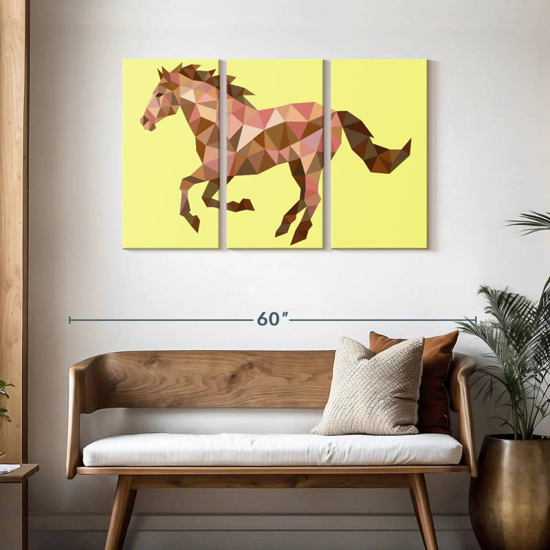 Cheval géométrique Brampt, H 28 po x l 45 po