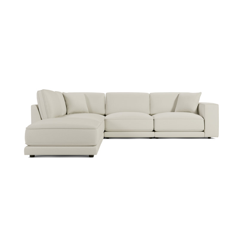 Canapé modulaire Elmore 3A, Crème, crème