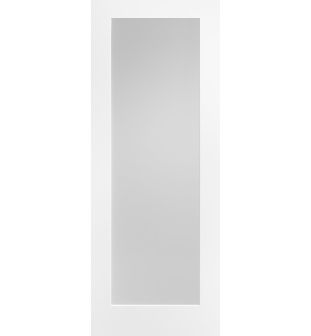 Pattern 10 1L Frosted Primed White Doors