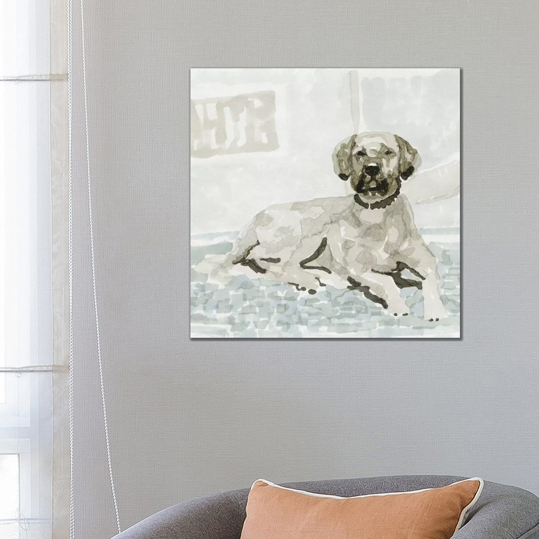 Hundestudie I von Stellar Design Studio - Galerie-Giclée auf Leinwand