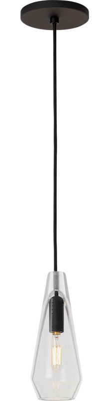 Lustra Small Accent Pendant, Nightshade Black, LED Lamp