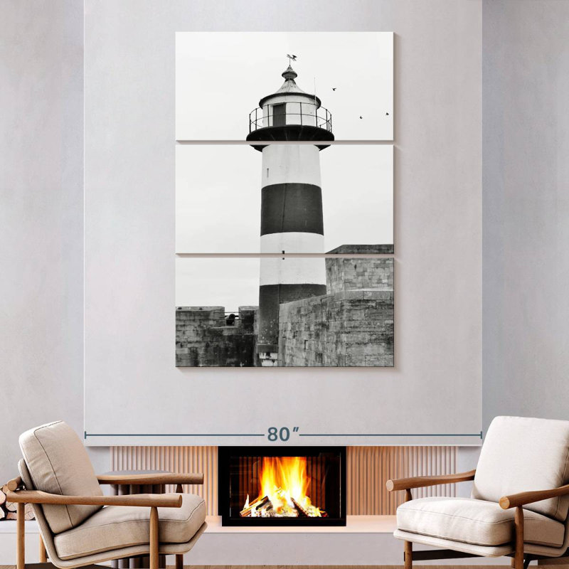 Phare du château Aletra Southsea, H 74 po x l 48 po