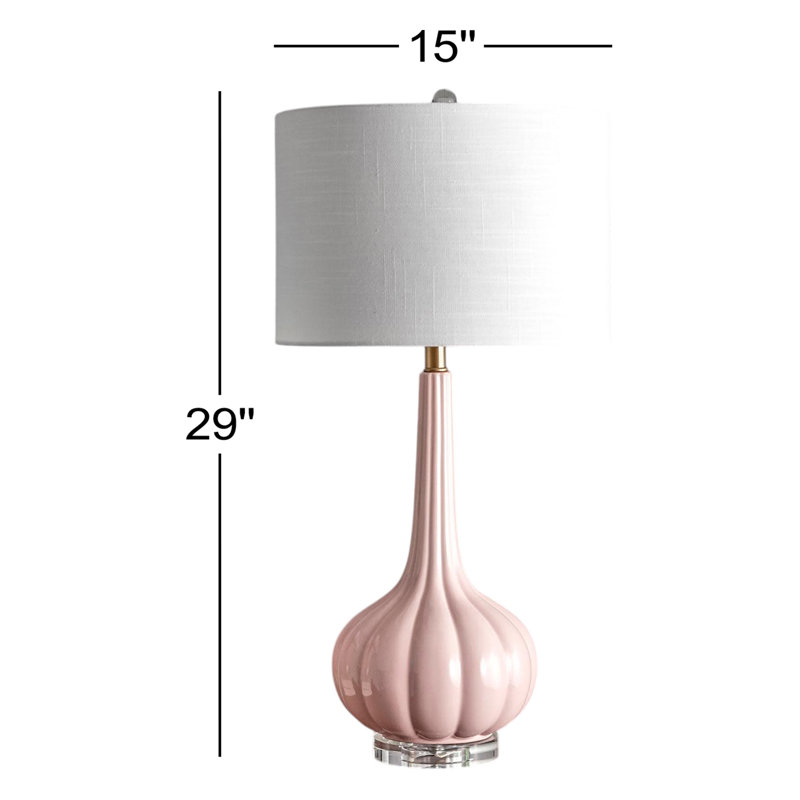 Lampe de table rose 29 po Aunah