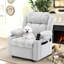 Fauteuil inclinable chauffant de 31,7 po de largeur, moderne, classique et classique avec fauteuil inclinable et chauffant avec plateau et porte-gobelets doubles-1230172413