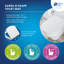Garda Flexi-Fix D Shape Soft Close Toilet Seat - Quick Release Button for Easy Cleaning and Adjustable Hinges with Top and Bottom Fixings Included, Antibacterial Treated Surface (White Wood)
