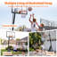 Panier de basketball extérieur à manivelle de 44 pouces avec plaque de protection