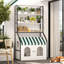 Meuble cage pour chien 3 en 1 avec rangement et tablettes ouvertes