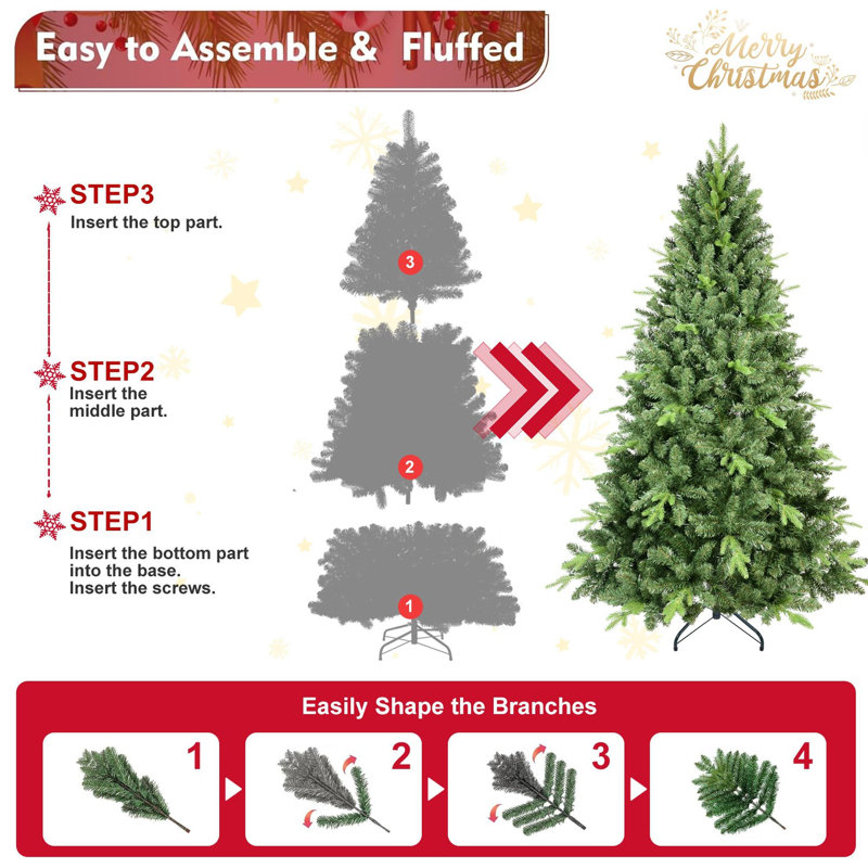 Arbre de Noël avec apparence réaliste, H 41,9 pi