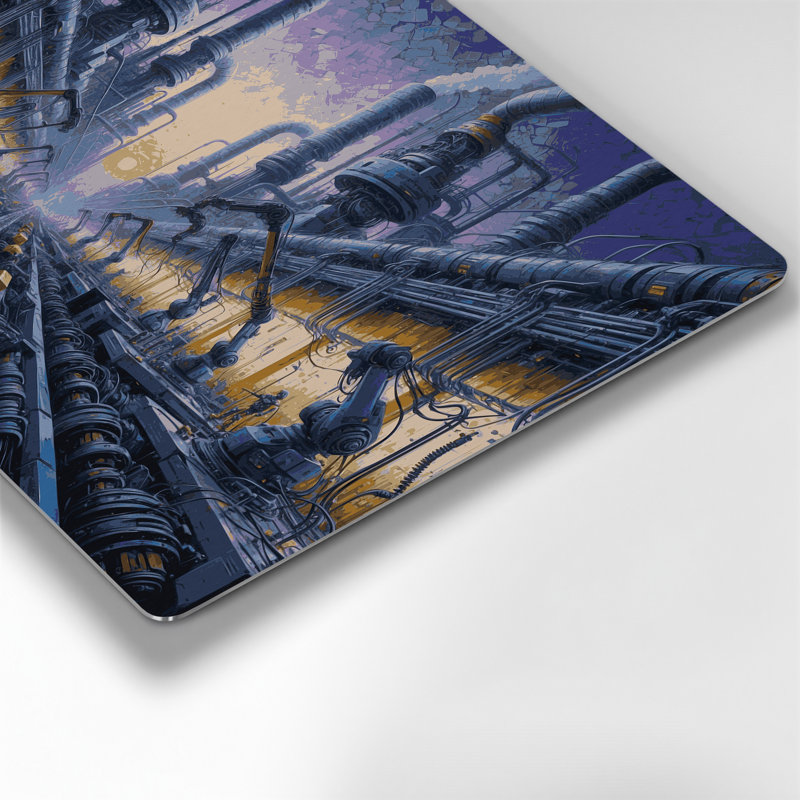Art mural gris Sci Fi Robot maintenance Quarters