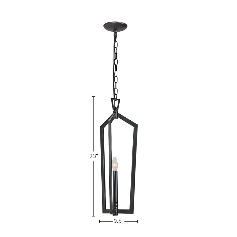 Luminaire suspendu noir à 1 lumière Iga